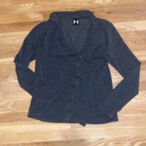 H by Bordeaux Gray Zip Up